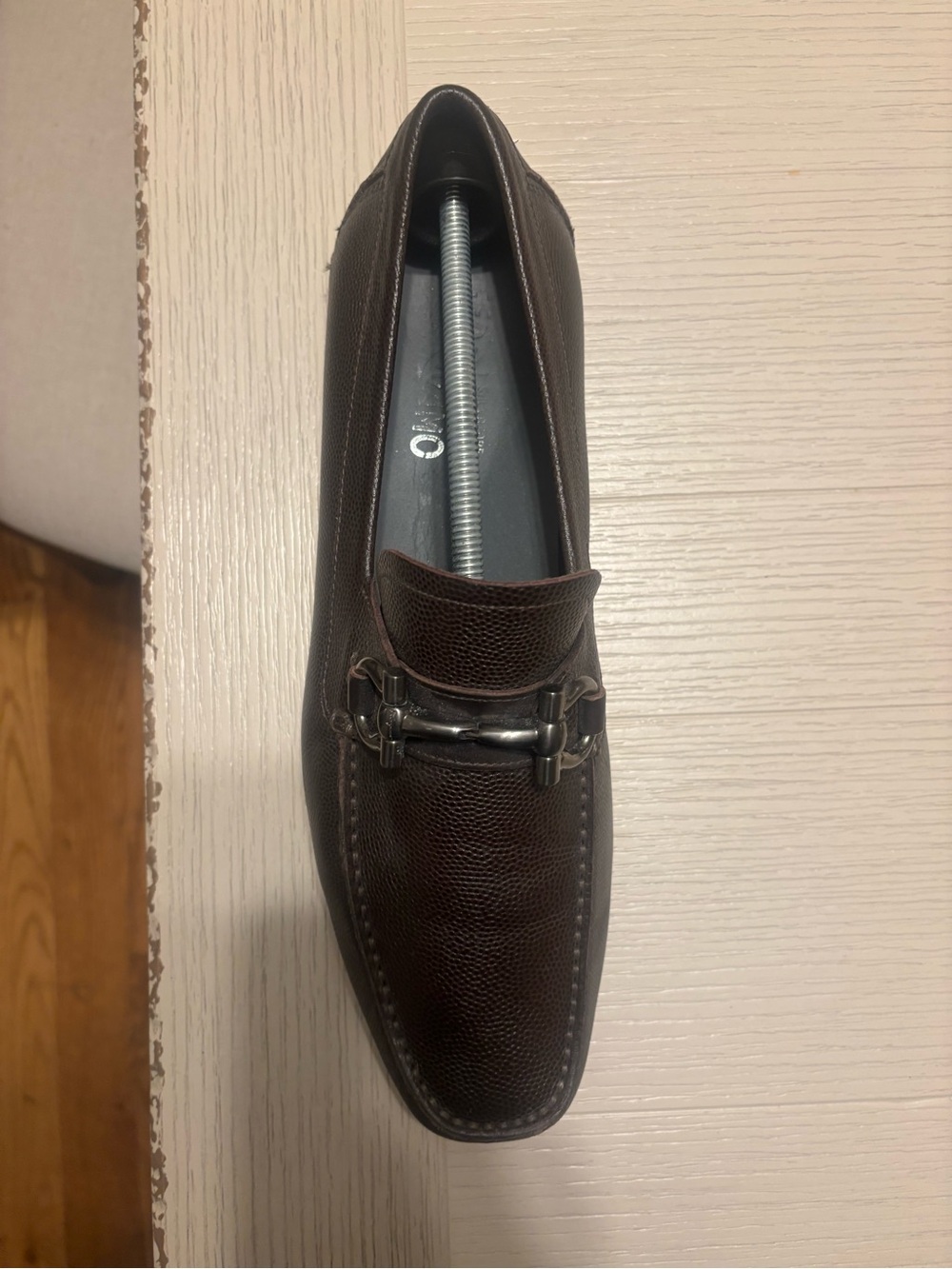 Salvatore Ferragamo Dark Brown Leather Bit Loafers